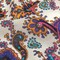 1 Yard Gauzy Cotton Voile White Orange Pepper and Turquoise Paisley Fabric